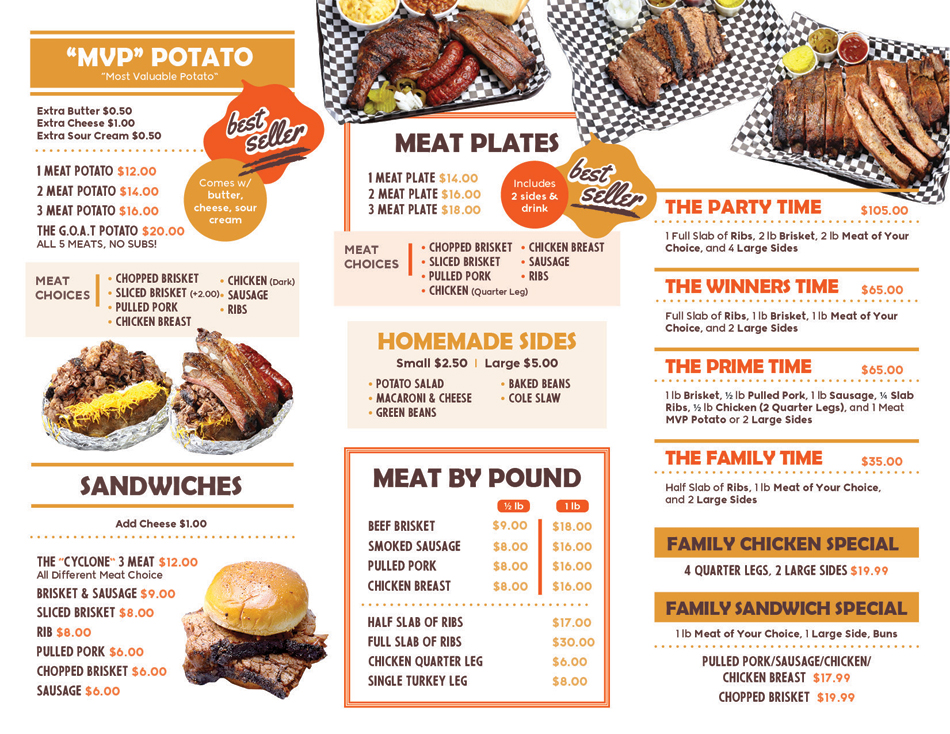 Winners BBQ Menu 1
